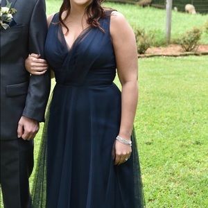 Navy Tulle Bridesmaid Dress (fits a size 8)
